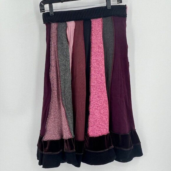 Katwise Inspired Circle Skirt Swing Flare Wool Velvet‎ Hippie Boho Size M - Picture 1 of 9